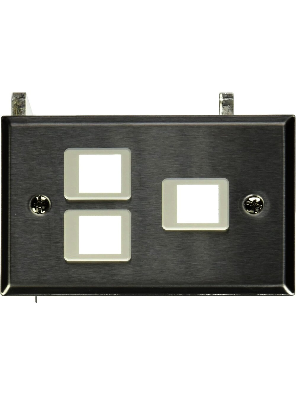C2G 37093 1-Port Keystone Wall Plate Stainless Steel